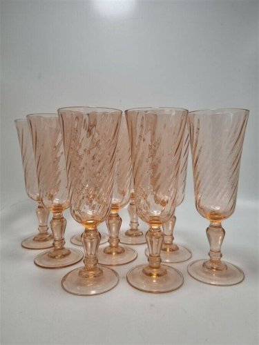 9 flûtes vintage Rosaline