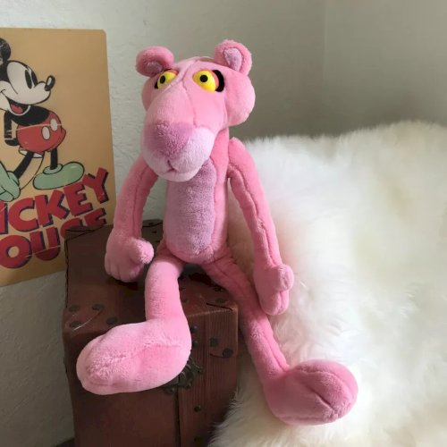 9 ⚜️ Peluche Doudou La Panthère Rose Pink Panther 2002 Jemini Hauteur 45 Cm