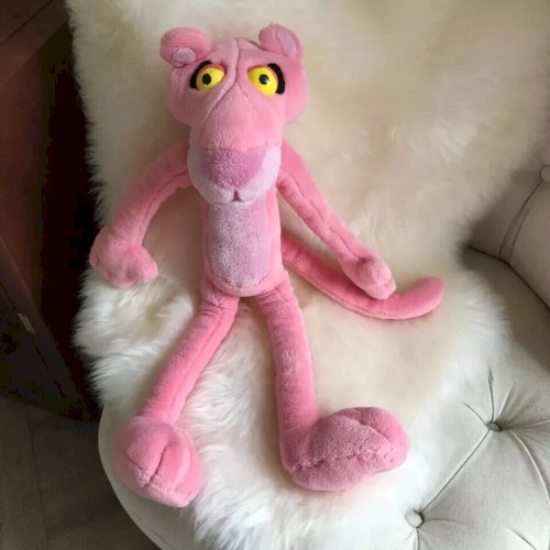 9 ⚜️ Peluche Doudou La Panthère Rose Pink Panther 2002 Jemini Hauteur 45 Cm