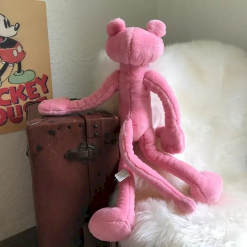 9 ⚜️ Peluche Doudou La Panthère Rose Pink Panther 2002 Jemini Hauteur 45 Cm