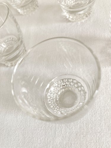 9 verres à liqueur en cristal, années 1950