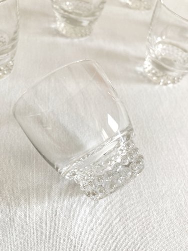 9 verres à liqueur en cristal, années 1950