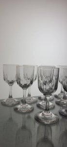 9 Art Deco digestive glasses 1930s