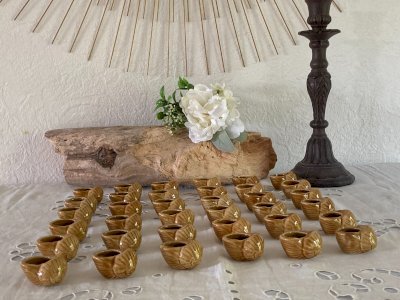 924⚜️ Set of 36 Ceramic Snail Shells, Vintage Snail Shells