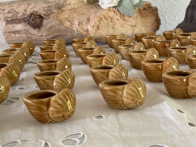 924⚜️ Lot de 36 Coquillages Escargots en Céramique, Coquilles Escargot Vintage