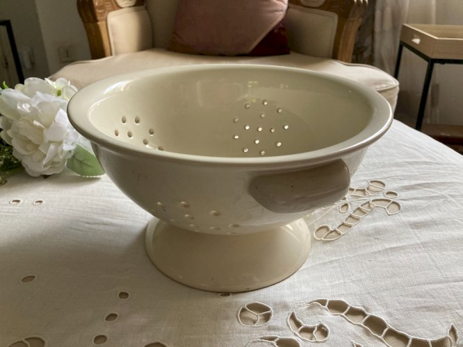 924⚜️ Ustensile de Cuisine Passoire en Céramique Diamètre 24 Cm Vintage