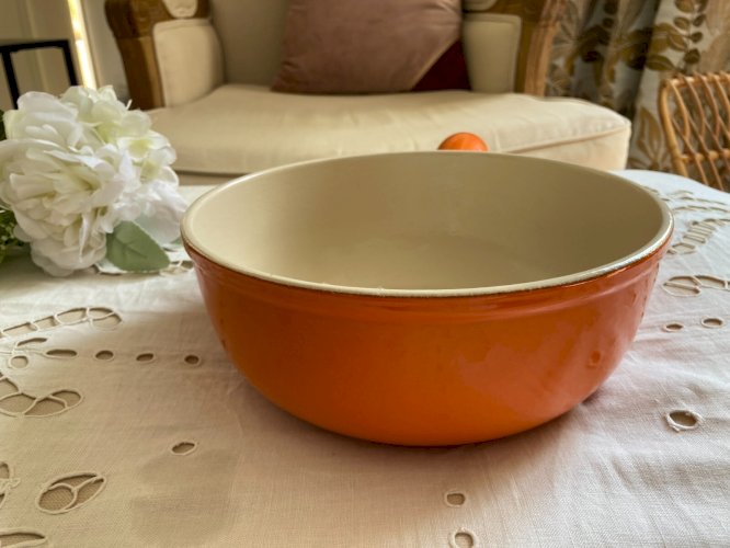 924A⚜️ Ancien Caquelon Poêlon Casserole Le Creuset 22 Made In France Vintage