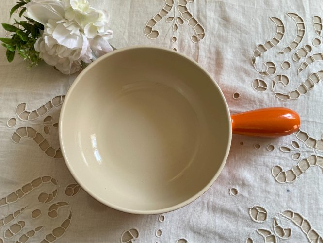 924A⚜️ Ancien Caquelon Poêlon Casserole Le Creuset 22 Made In France Vintage