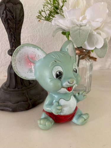 924⚜️Ancien Jouet Pouet Pouet Tom et Jerry Metro Goldwyn Mayer Vintage H 12 Cm