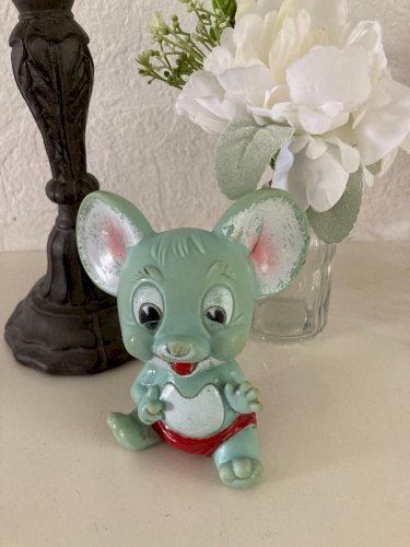 924⚜️Ancien Jouet Pouet Pouet Tom et Jerry Metro Goldwyn Mayer Vintage H 12 Cm