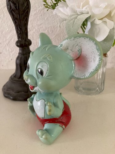 924⚜️Ancien Jouet Pouet Pouet Tom et Jerry Metro Goldwyn Mayer Vintage H 12 Cm