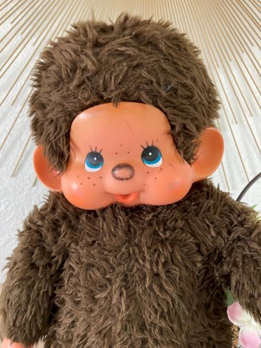 924⚜️Ancienne Grande Peluche Doudou Le Kiki Le Vrai Ajena Hauteur  40 Cm Vintage