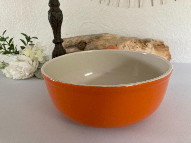 924B⚜️ Ancien Caquelon Poêlon Casserole Le Creuset 22 Made In France Vintage
