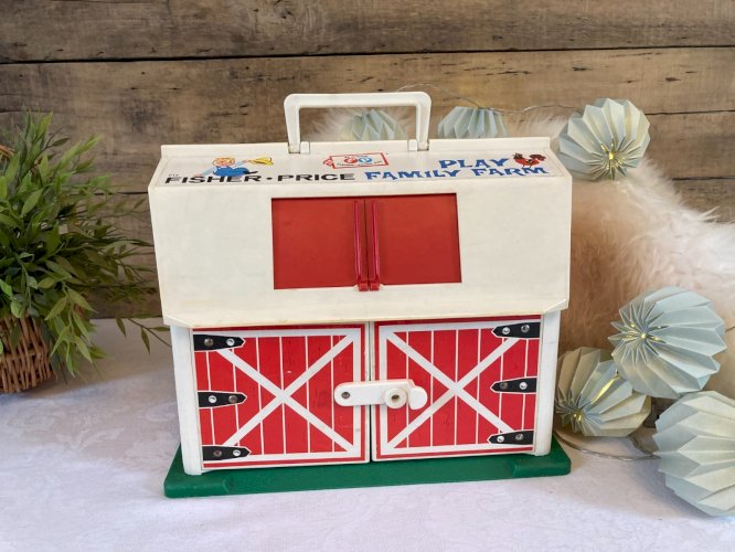 925⚜️ Ancien Jouet La Ferme Éducatif Fisher Price Play Family Farm Réf 915