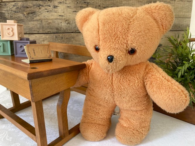 925⚜️ Ancien Nounours Ours Peluche Doudou Ajena Vintage Made In France