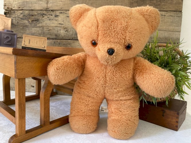 925⚜️ Ancien Nounours Ours Peluche Doudou Ajena Vintage Made In France