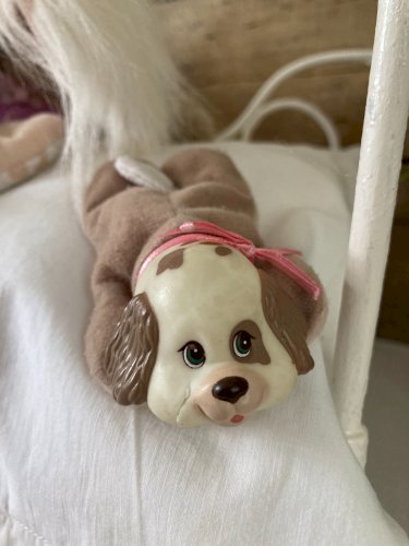 925⚜️ Ancienne Peluche Doudou Maman Trois Chiots Surprise Hasbro 1991 Vintage