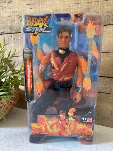 925⚜️ Jouet Figurine Max Steel Pyro Power Mattel Hauteur 30 Cm Neuf