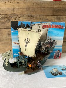 925⚜️ Playmobil Dragons Toy and The Attack Ship Ref 9244 Complete