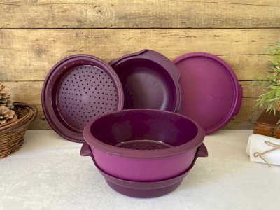925⚜️ Micro Vap' Microwave Steamer Tupperware Purple