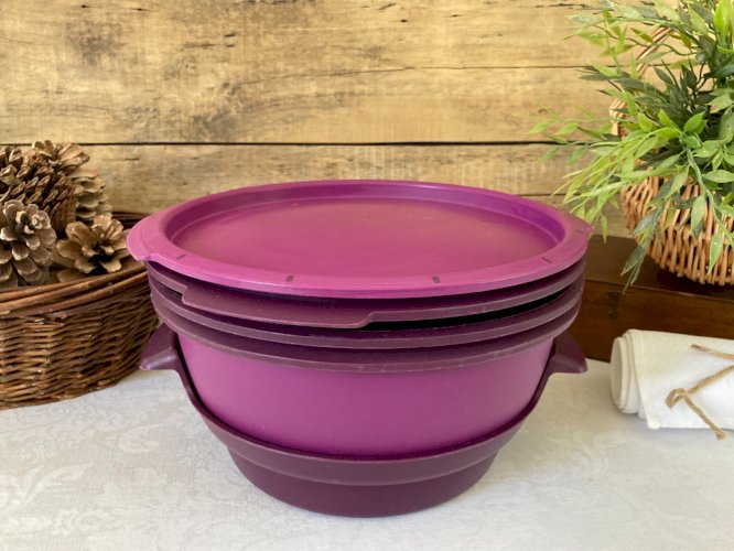 925⚜️ Micro Vap' Cuiseur Vapeur Micro-Onde Tupperware Violet