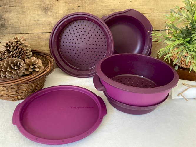 925⚜️ Micro Vap' Cuiseur Vapeur Micro-Onde Tupperware Violet