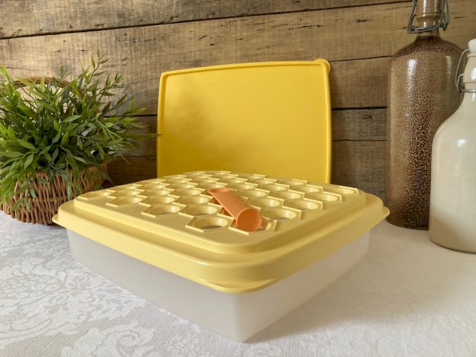 925⚜️ Moule Raviolis Party Tupperware + Grande Boite Grand Froid Jaune