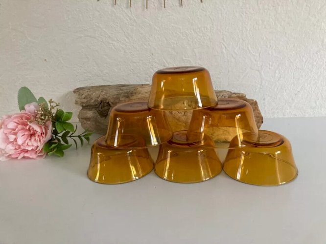 9⚜️Ancien Lot de 7 Ramequins Coupelles Duralex Made In France Vintage Diam 10 Cm