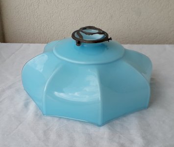 Art Deco blue lampshade