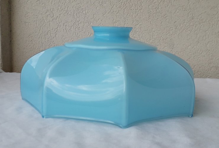 Abat-jour Art Déco bleu