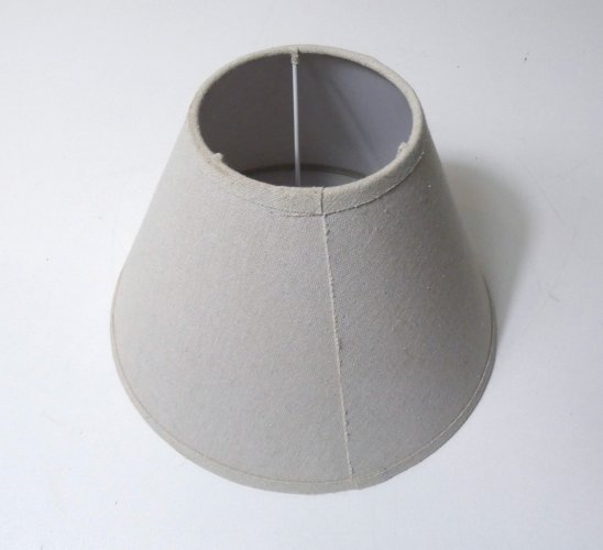 abat jour en tissu couleur lin 25cm