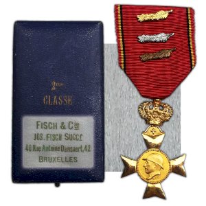 ABL: VETERANS CROSS 1909-1934 ALBERT I - FISCH - 3 PALMS - ORIGINAL