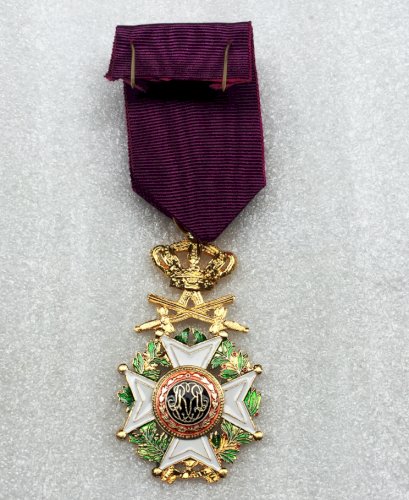 ABL : ORDRE DE LEOPOLD 1er OFFICIER AVEC GLAIVES XX ORIGINAL