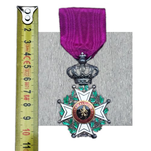 ABL : ORDRE DE LEOPOLD I CHEVALIER AVEC ÉCRIN J. PIRET NOMINATIF O.HARNET UNILINGUE OR WW1 ORIGINAL