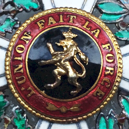 ABL : ORDRE DE LEOPOLD I CHEVALIER AVEC ÉCRIN J. PIRET NOMINATIF O.HARNET UNILINGUE OR WW1 ORIGINAL