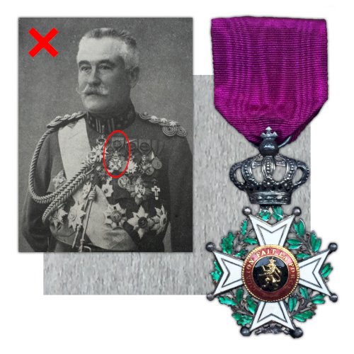 ABL : ORDRE DE LEOPOLD I CHEVALIER AVEC ÉCRIN J. PIRET NOMINATIF O.HARNET UNILINGUE OR WW1 ORIGINAL