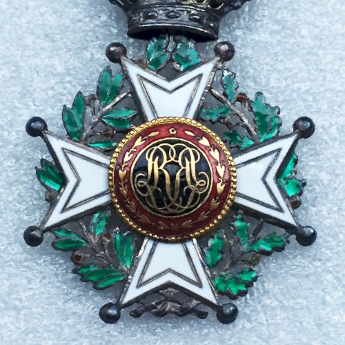 ABL : ORDRE DE LEOPOLD I CHEVALIER AVEC ÉCRIN + PALME ACADÉMIQUE DOFFICIER - O.HARNET UNILINGUE OR WW1 ORIGINAL