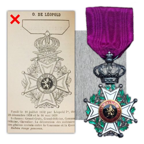 ABL : ORDRE DE LEOPOLD I CHEVALIER AVEC ÉCRIN + PALME ACADÉMIQUE DOFFICIER - O.HARNET UNILINGUE OR WW1 ORIGINAL