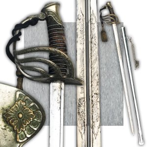 ABL RARE ET BEAU SABRE D'OFFICER BELGE M1889 - XX - ORIGINAL