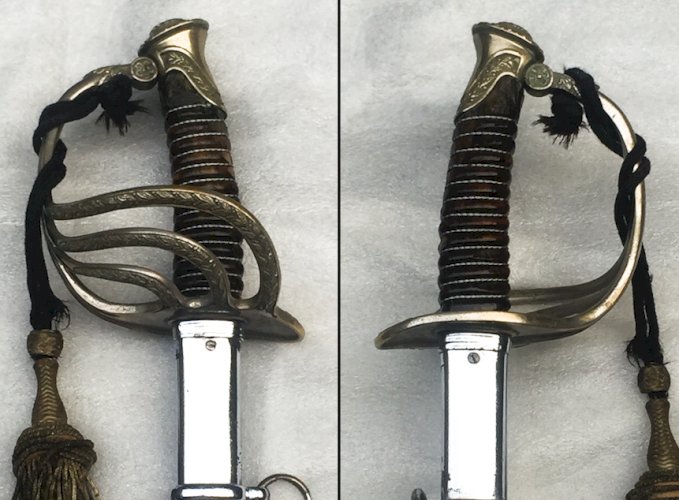 ABL RARE ET BEAU SABRE D'OFFICER BELGE M1889 - XX - ORIGINAL