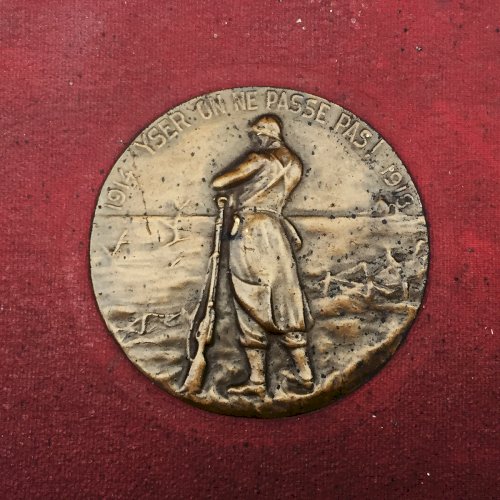 ABL RARE : LIVRE D'OR DE LA CARTE DU FEU WW1 ORIGINAL