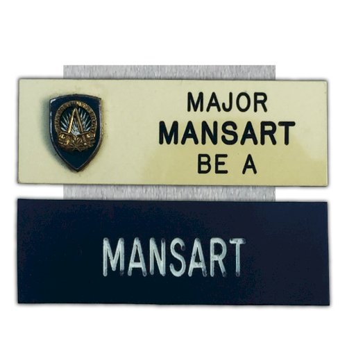 ABL : RARE LOT DOUBLE BARETTE NOMINATIVES BELGE MAJOR MANSART ORIGINAL