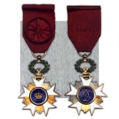 ABL : RARE LOT DOUBLE BARETTE NOMINATIVES BELGE MAJOR MANSART ORIGINAL