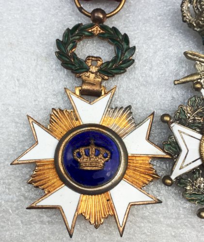 ABL : RARE LOT DOUBLE BARETTE NOMINATIVES BELGE MAJOR MANSART ORIGINAL