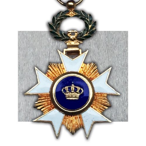 ABL : RARE OFFICIER AVEC ÉPÉES DE L'ORDRE DE LA COURONNE BELGE XX ORIGINAL