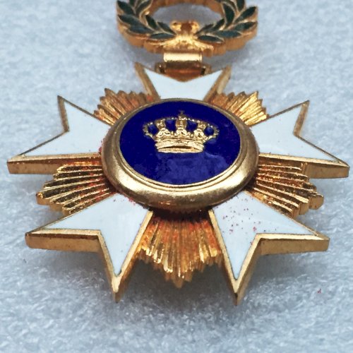 ABL : RARE OFFICIER AVEC ÉPÉES DE L'ORDRE DE LA COURONNE BELGE XX ORIGINAL