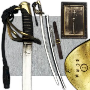 ABL RARE SABRE BELGE CAVALERIE M1822 / I 1089 / GB / 1888 / ROI LEOPOLD II XIX ORIGINAL