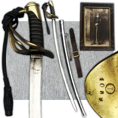 ABL RARE SABRE BELGE CAVALERIE M1822 / I 1089 / GB / 1888 / ROI LEOPOLD II XIX ORIGINAL