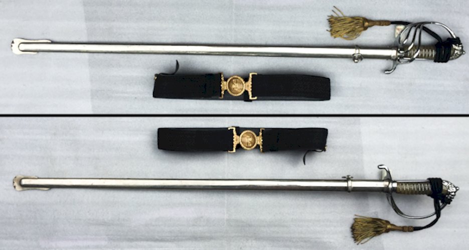 ABL : RARE SABRE BELGE OFF. SUPÉRIEUR / ROI BAUDOUIN '' POUR LE ROI ET LA PATRIE '' ORIGINAL