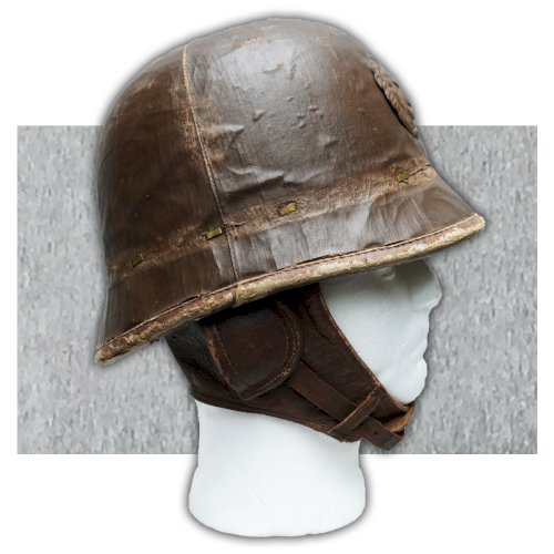 ABL : RARISSIME CASQUE DE MOTOCYCLISTE BELGE M38 LEOPOLD III ORIGINAL